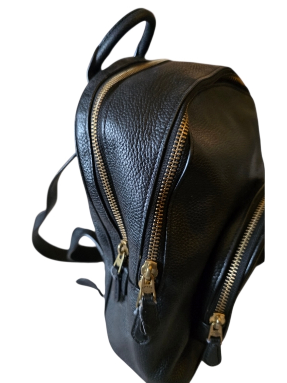 Coach Carrie 23 Black Pebbled Leather Mini Backpack with Classic Preppy Casual - Picture 2 of 9